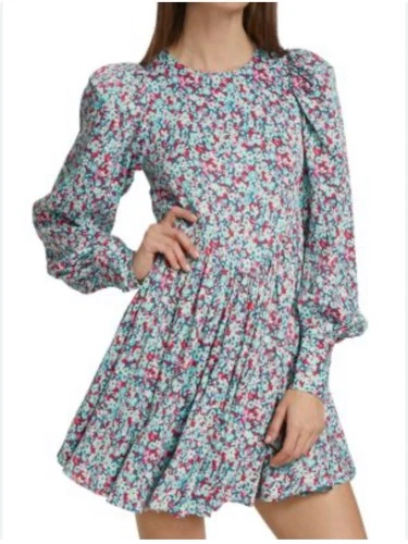 Rotate Birger Christensen Floral Dress - Pink/Blue Size 38