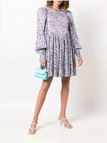 Rotate Birger Christensen Floral Dress - Pink/Blue Size 38 - photo 2