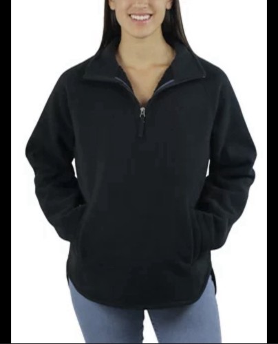 Jach’s Girlfriend Women’s Black Pullover Fleece Fur Lined Medium