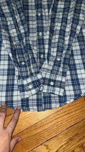 J. Crew Blue and White Casual Button Down Shirt - photo 2