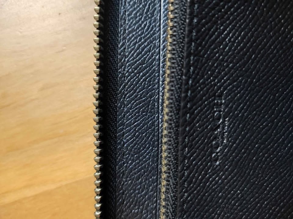 Coach Outline Signature Accordion Zip Wallet - Black Smoke - photo 3