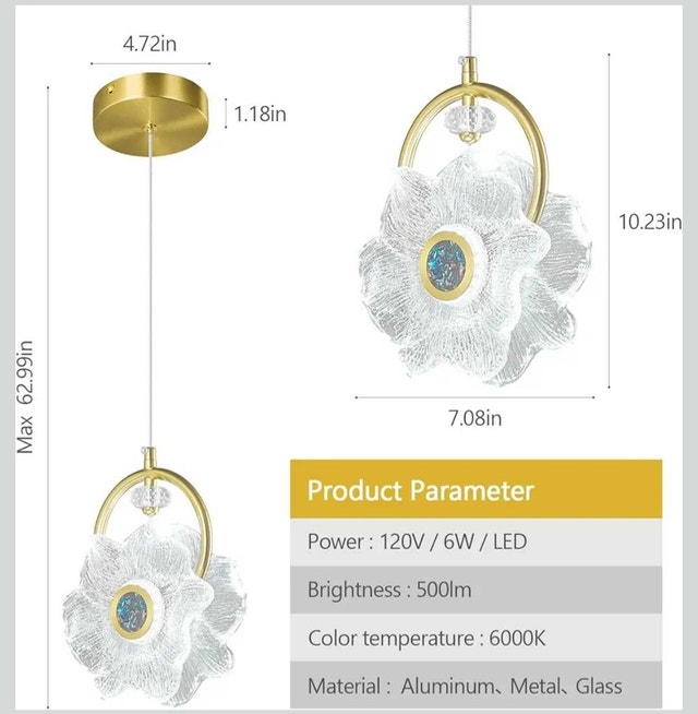 New Flower Pendant Light - photo 4
