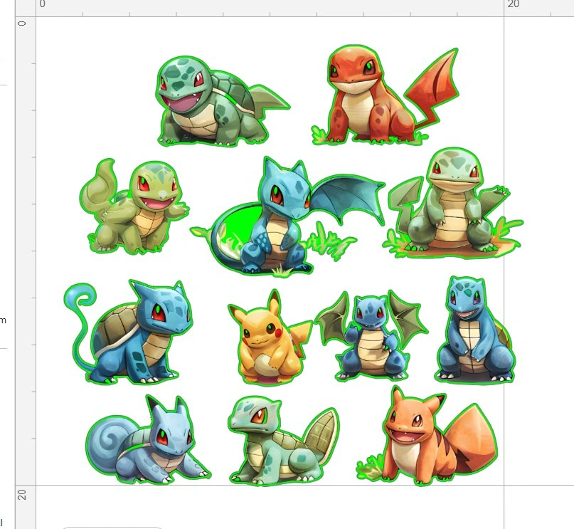 Stylized Elemental Pokémon Sheet