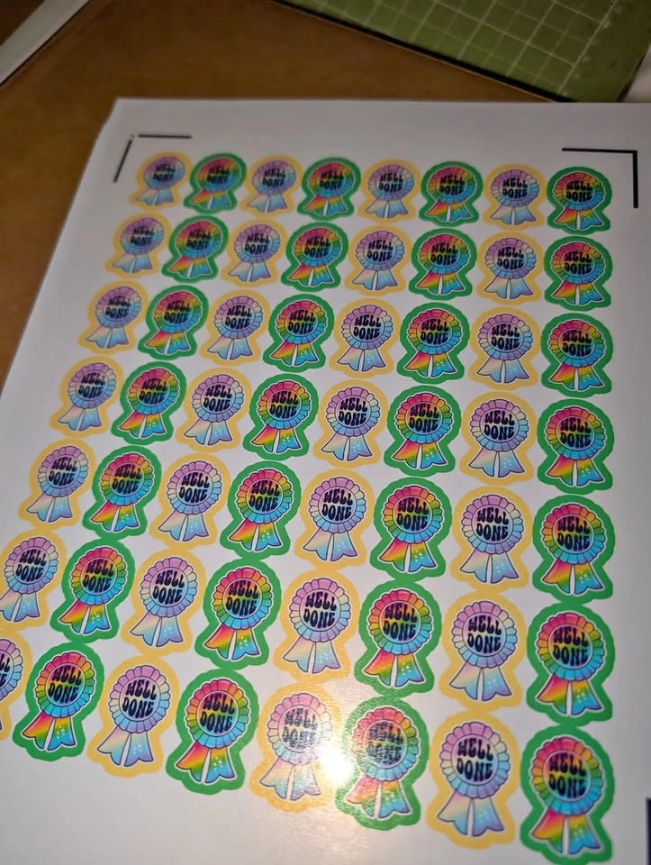 Well Done Ribbon Decals - 48 Stickers
