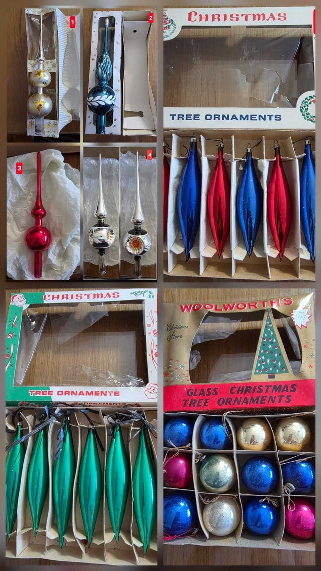 Vintage Blown Glass Ornaments - Poland/West Germany