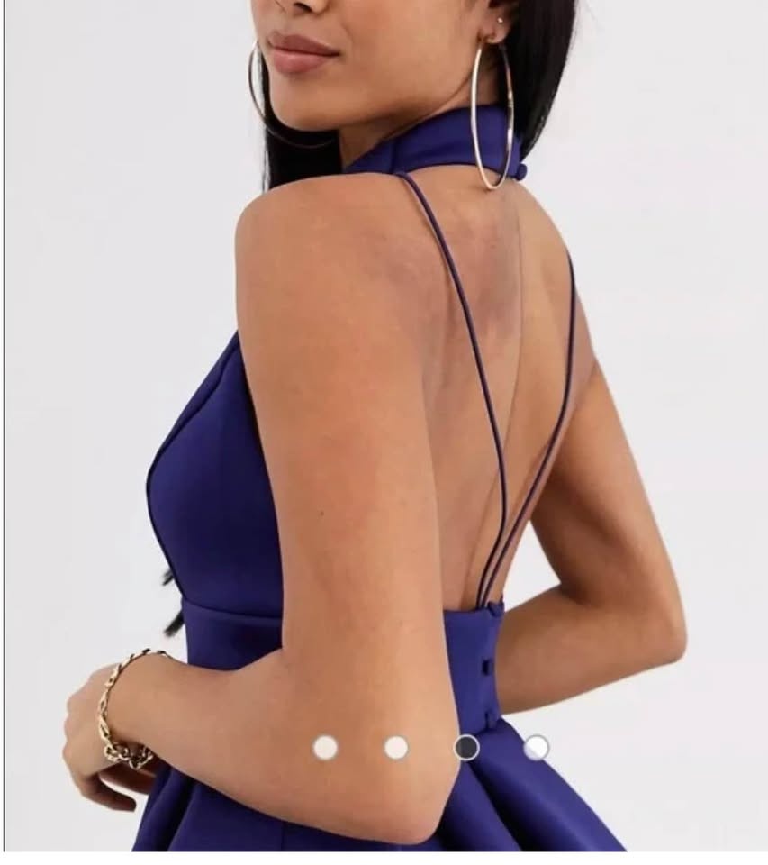 Prom Graduation Dress Navy Size 6 - photo 2