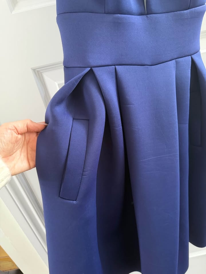 Prom Graduation Dress Navy Size 6 - photo 5