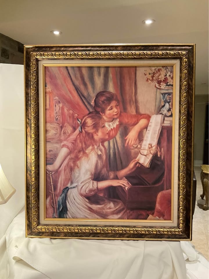 Vintage Print: Two Girls Playing Piano - photo 4