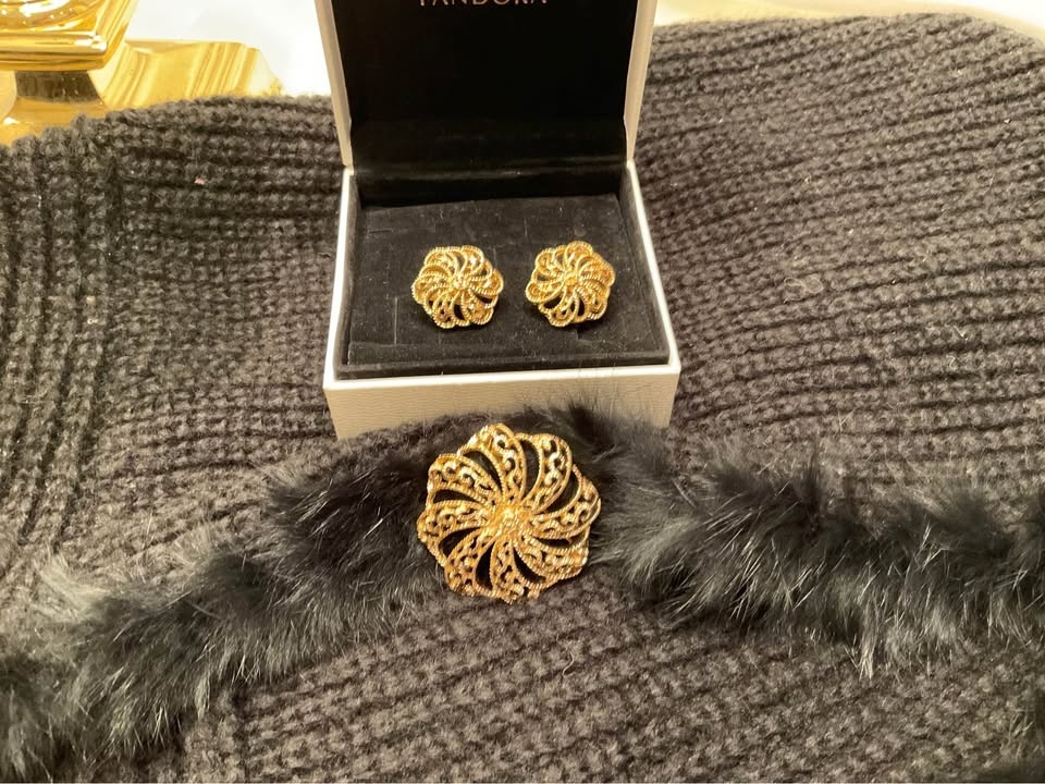 Ladies Sarah Coventry Brooch & Earrings Set - photo 2