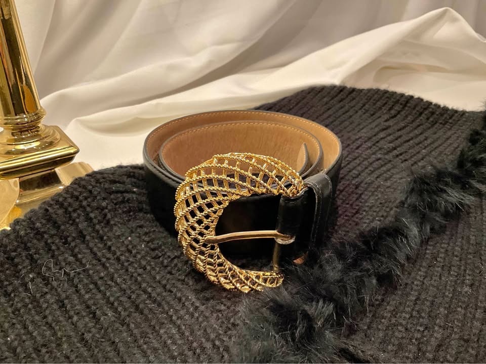 Ladies Belt Vintage Leather PORTS INTERNATIONAL Size M