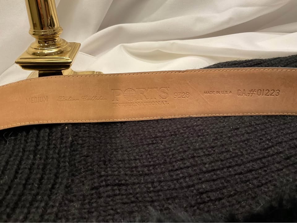 Ladies Belt Vintage Leather PORTS INTERNATIONAL Size M - photo 3