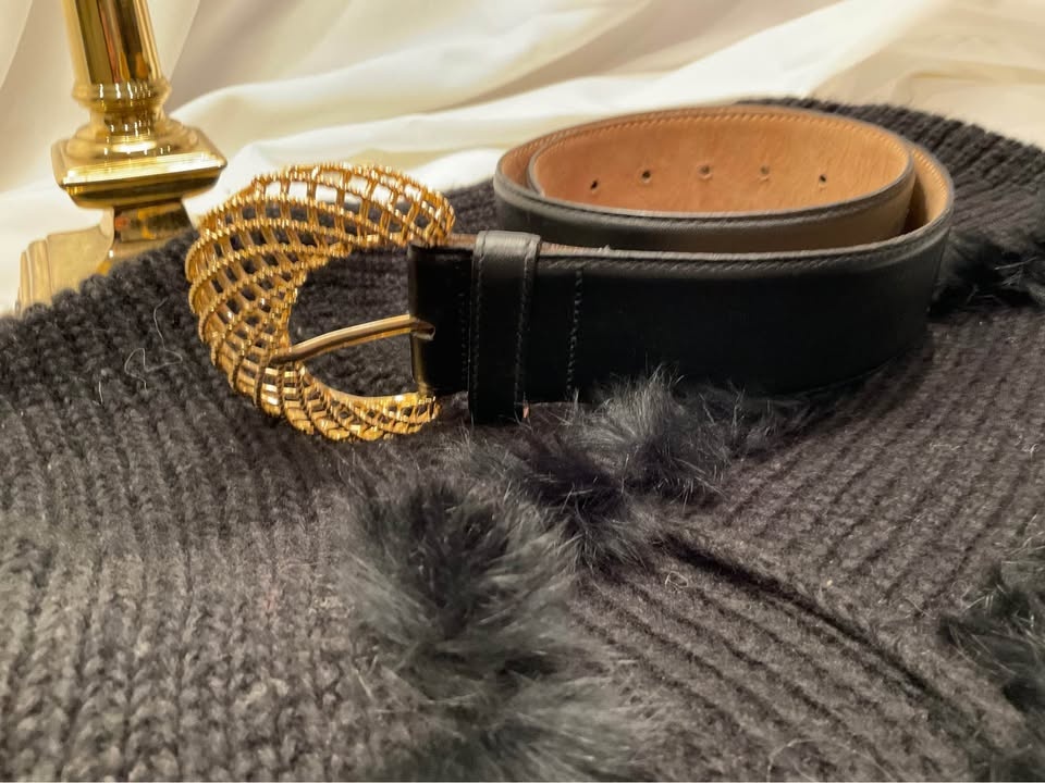 Ladies Belt Vintage Leather PORTS INTERNATIONAL Size M - photo 4