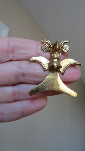 Pre Columbian Costa Rica Gold Condor Brooch Replica - photo 2