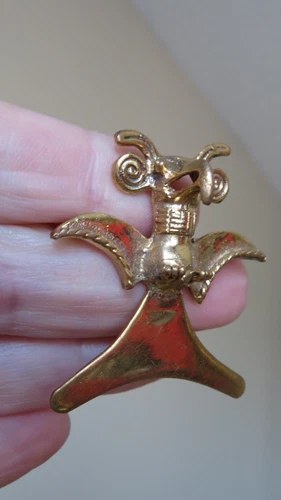 Pre Columbian Costa Rica Gold Condor Brooch Replica - photo 4