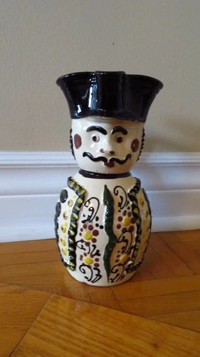 Vintage Hungarian Folk Art Miska Jug Ceramic Glazed - photo 3