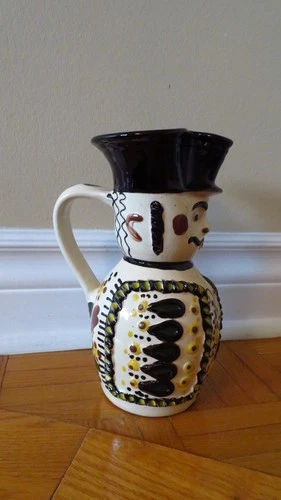 Vintage Hungarian Folk Art Miska Jug Ceramic Glazed - photo 4