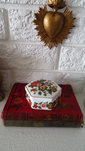 Vintage Fortnum & Mason Rose Trinket Box w/ Lid