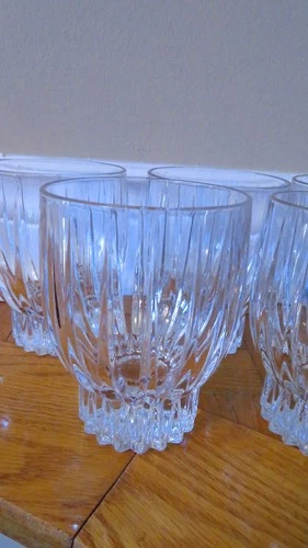 Vintage 5 Mikasa Crystal Double Old Fashion Glasses Algonquin - photo 3