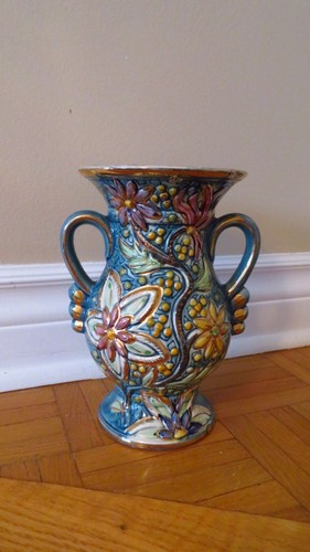 Vintage H. Bequet Belgium Quaregnon Vase #408 - Mint Condition