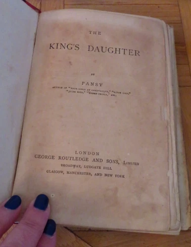 VTG 1900 Book: Pansy the King's Daughter Antique - photo 3