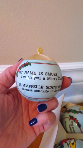5 vtg 1982 Smurf Christmas Ornaments - photo 3