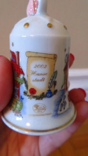 Hutschenreuther 2002 Christmas Bell Ornament 3" x 2" vintage, ce - photo 4