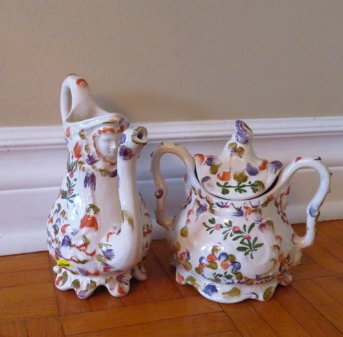 Bassano Tea & Coffee Set, Italian Floral Ceramic 1960s - photo 3