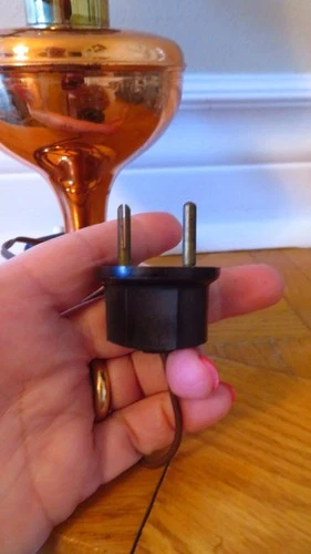 Vintage Ta Picl Copper Oil Lamp Repurposed Electrical - photo 4