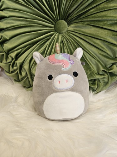 Super rare Squishmallow 5” Teresa Gray Rainbow Unicorn Kellytoy