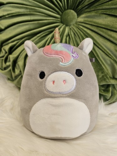 Super rare Squishmallow 5” Teresa Gray Rainbow Unicorn Kellytoy - photo 2