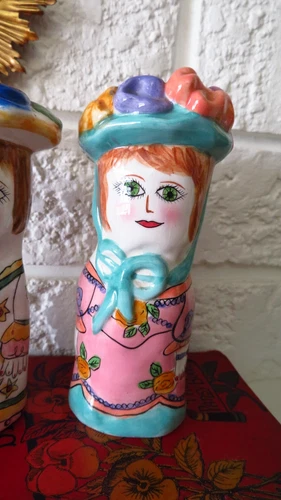 Vintage Susan Paley Salt & Pepper Shakers - Elaine & Melissa - photo 2