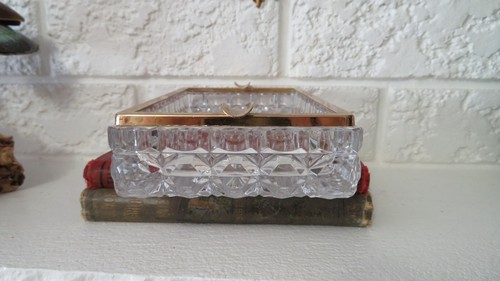 VTG Italian Crystal Ashtray with Gold Rim - photo 4