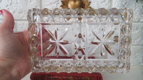 VTG Italian Crystal Ashtray with Gold Rim - photo 5