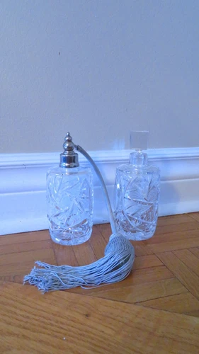 VTG Bohemian Crystal Perfume Bottle Atomizer