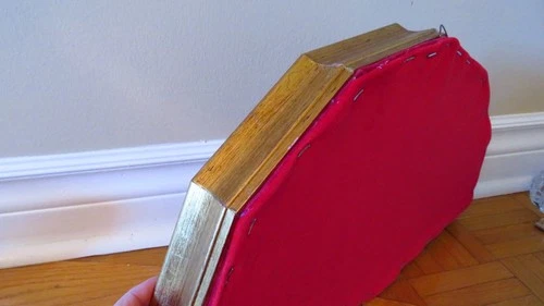 Framed antique opera fan / hand painted/ ornate details / glass - photo 5