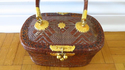 Vintage 1960s Lipao Grass Woven Bag - photo 3
