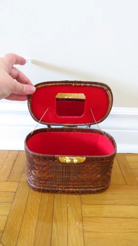 Vintage 1960s Lipao Grass Woven Bag - photo 4