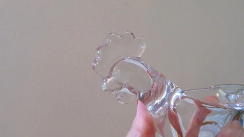 Vtg Crystal Glass Rooster Ashtray - Cofrac Art Verrier - photo 4