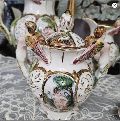 Vintage 1930s Capodimonte Coffee Set - Italy, Rare - photo 2