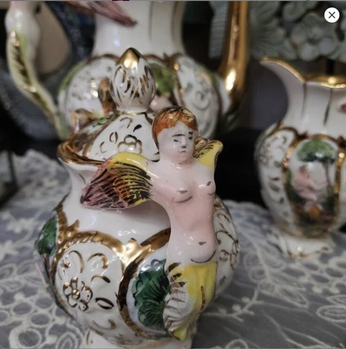 Vintage 1930s Capodimonte Coffee Set - Italy, Rare - photo 3