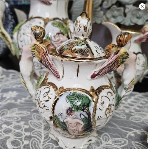 Vintage 1930s Capodimonte Coffee Set - Italy, Rare - photo 4