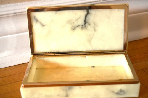 Vintage Italian Alabaster Jewelry Box - 1970s - photo 3