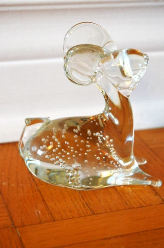 Vintage Art Glass Fawn Deer Paperweight - photo 5