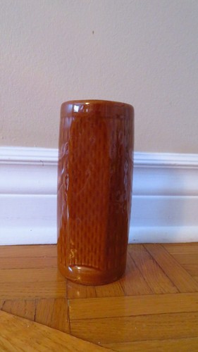 Vintage Tiki Smiling Ku Mug Tumbler Brown Glaze 2000s - photo 3