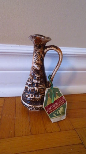 Rare Vint Lacrima Cristi Vino Colombari Ceramic Bottle Decanter