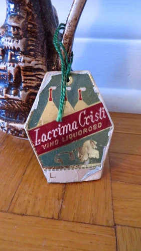 Rare Vint Lacrima Cristi Vino Colombari Ceramic Bottle Decanter - photo 3