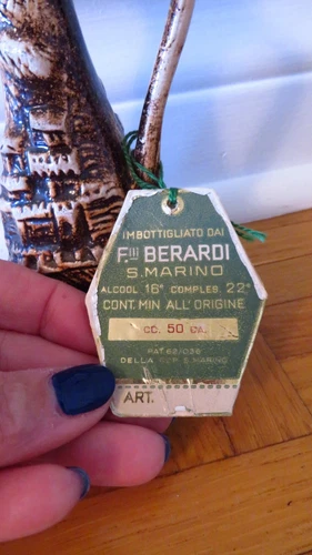 Rare Vint Lacrima Cristi Vino Colombari Ceramic Bottle Decanter - photo 4