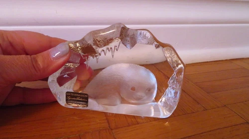 Mats Jonasson Crystal Seal Paperweight - Made in Sweden - photo 3