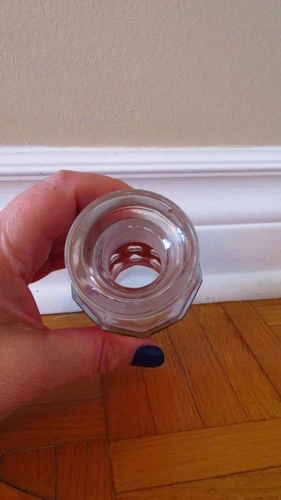 Late 20th Century Cranberry Mould Blown Glass Perfume Bottle - photo 3