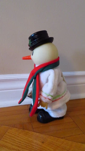 Vintage Mechanical Snowman 1970 Metal Music Walker - Loud - photo 3